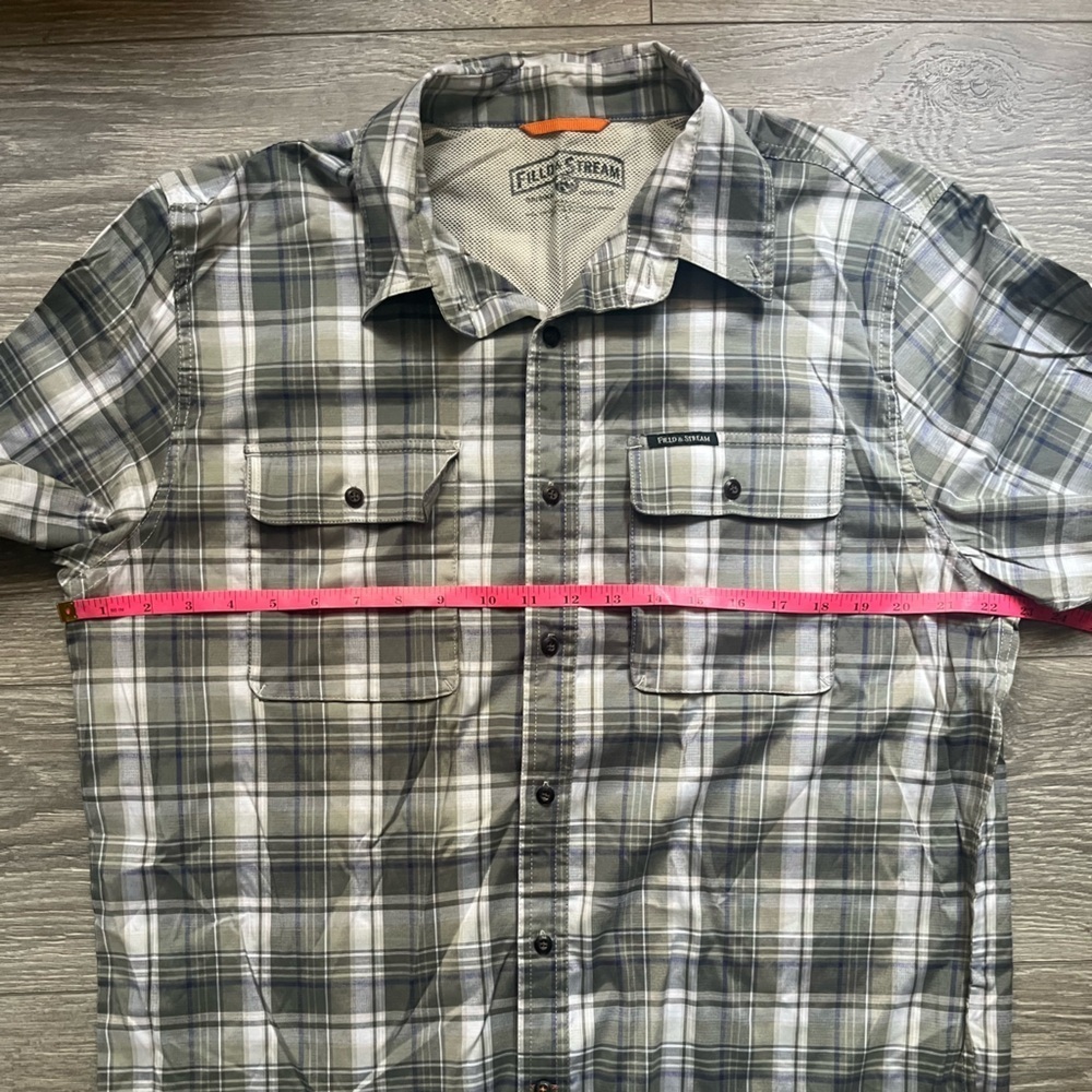 Field & Stream Men’s Short Sleeve Plaid Active Button Down Size L Hiking Summer - Picture 7 of 7